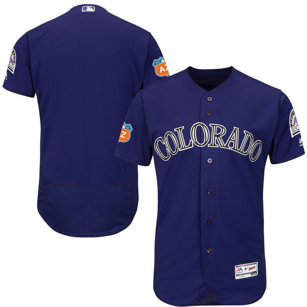 2017 MLB Colorado Rockies Blank Purple Jerseys->cleveland indians->MLB Jersey